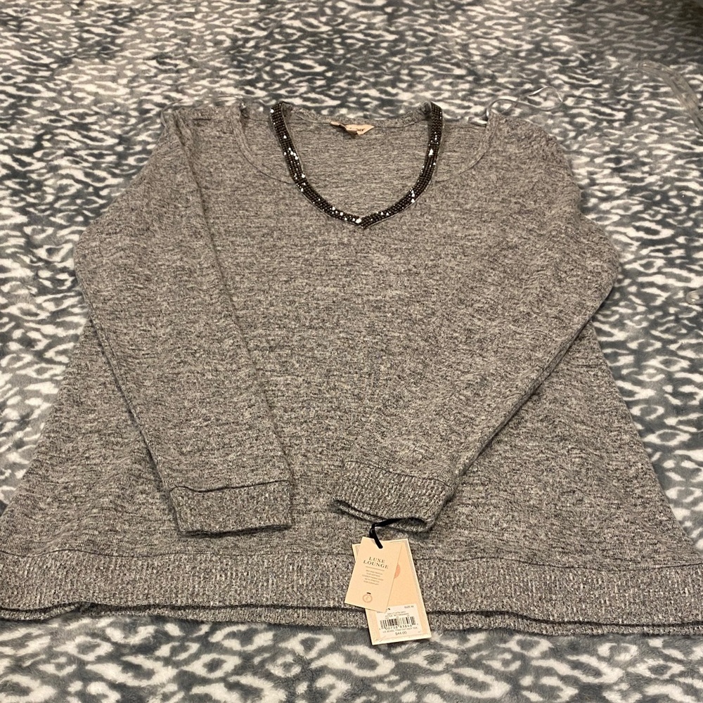 Brand new luxe lounge Juicy couture sweater heather tunic sweater sz med